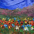 Wildflowers Original Oil Painting On Wood In White Frame