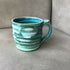 Ribbed Blue Mug