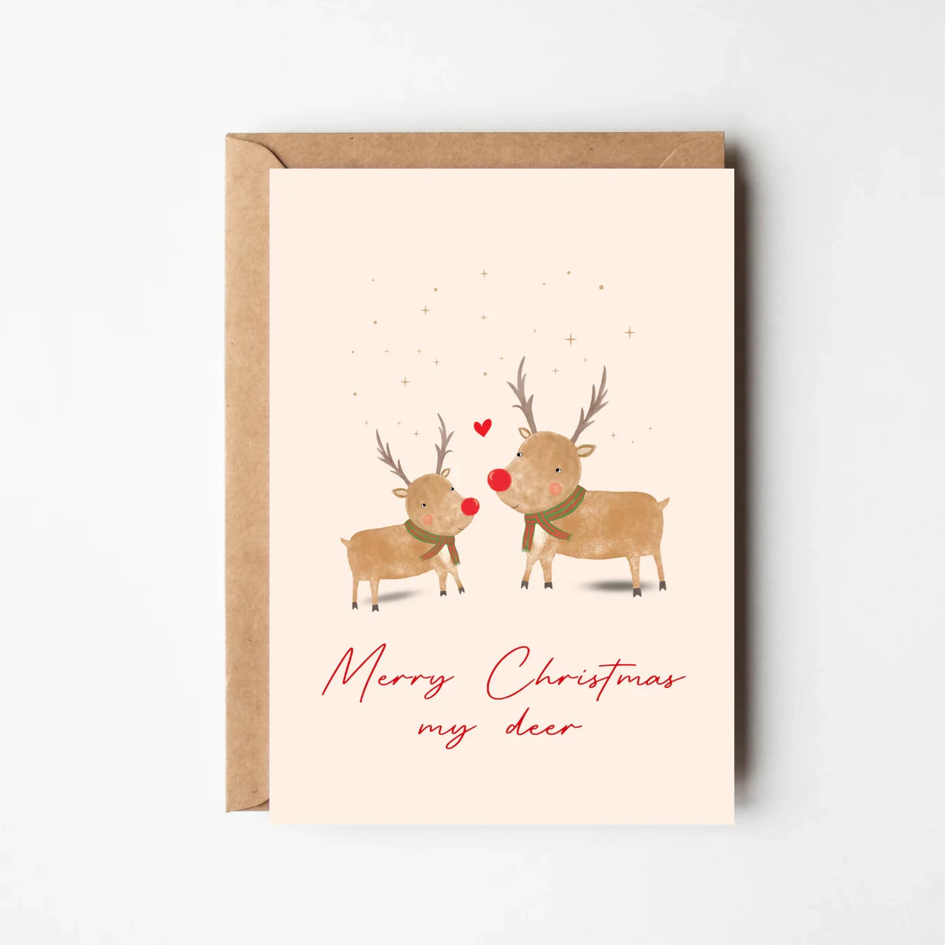 MERRY CHRISTMAS DEER GREETINGS CARD