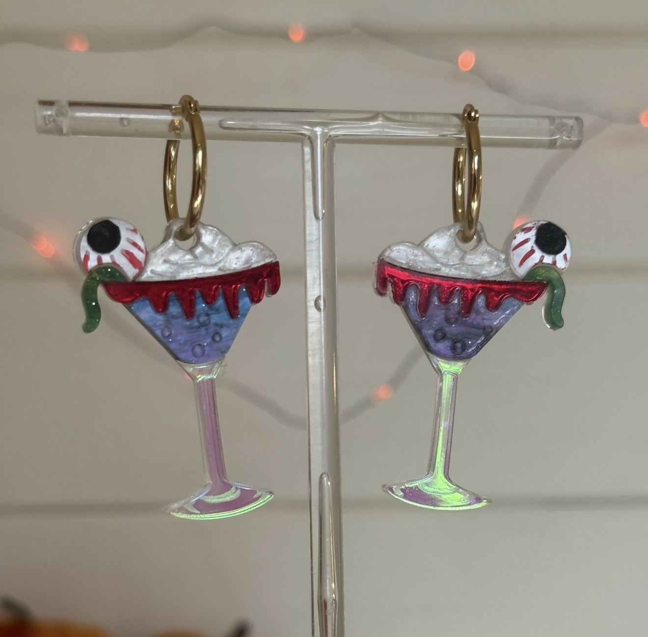 Spooky Eyeball Margarita Earrings