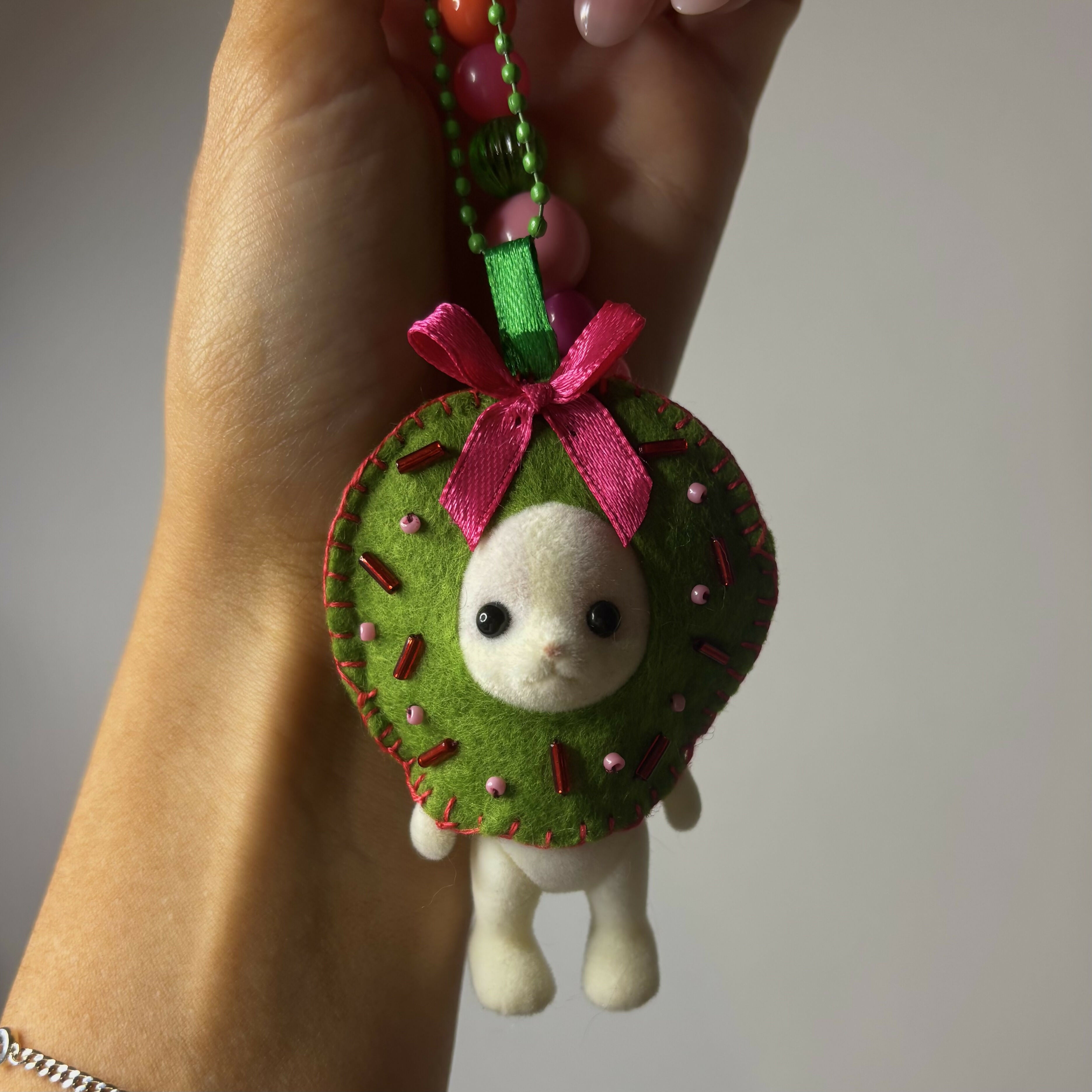 Wreath Felt Keyring