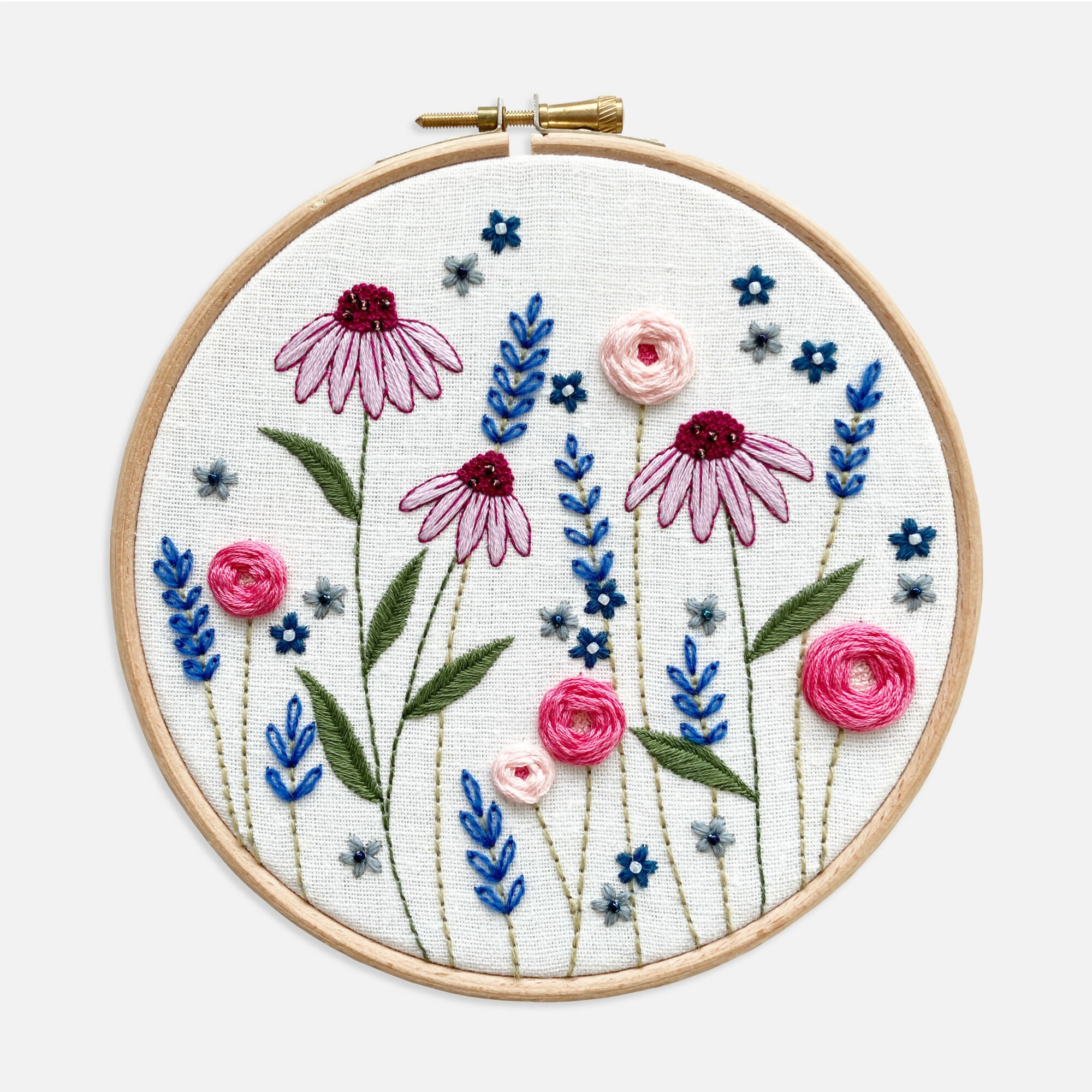 Flower Border Embroidery Kit