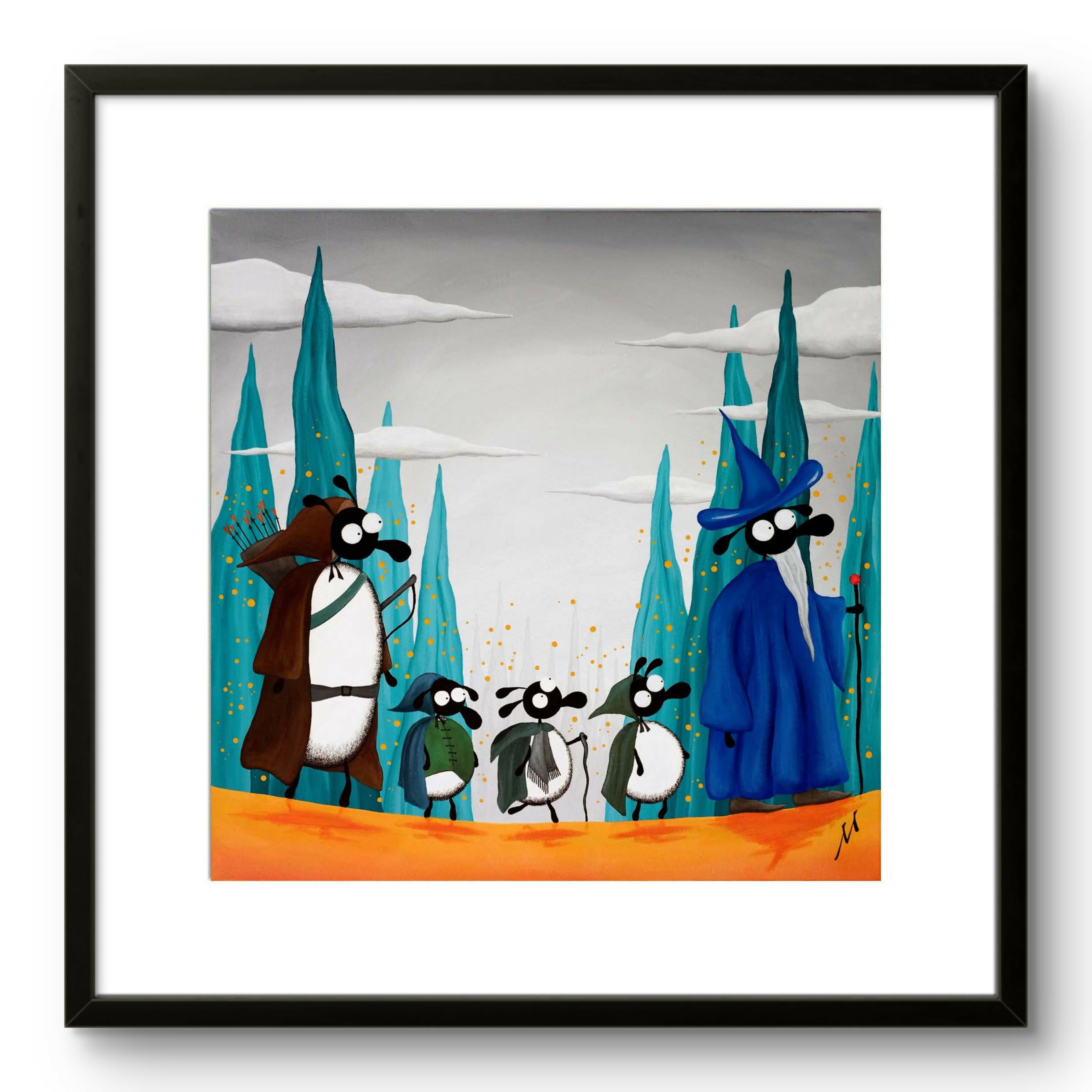 Fellowsheep Of The Ring - 20” Framed Limited Edition Print