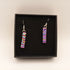 Blue And Gold Rippled Dichroic Earrings