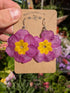 REAL PINK PRIMROSE EARRINGS