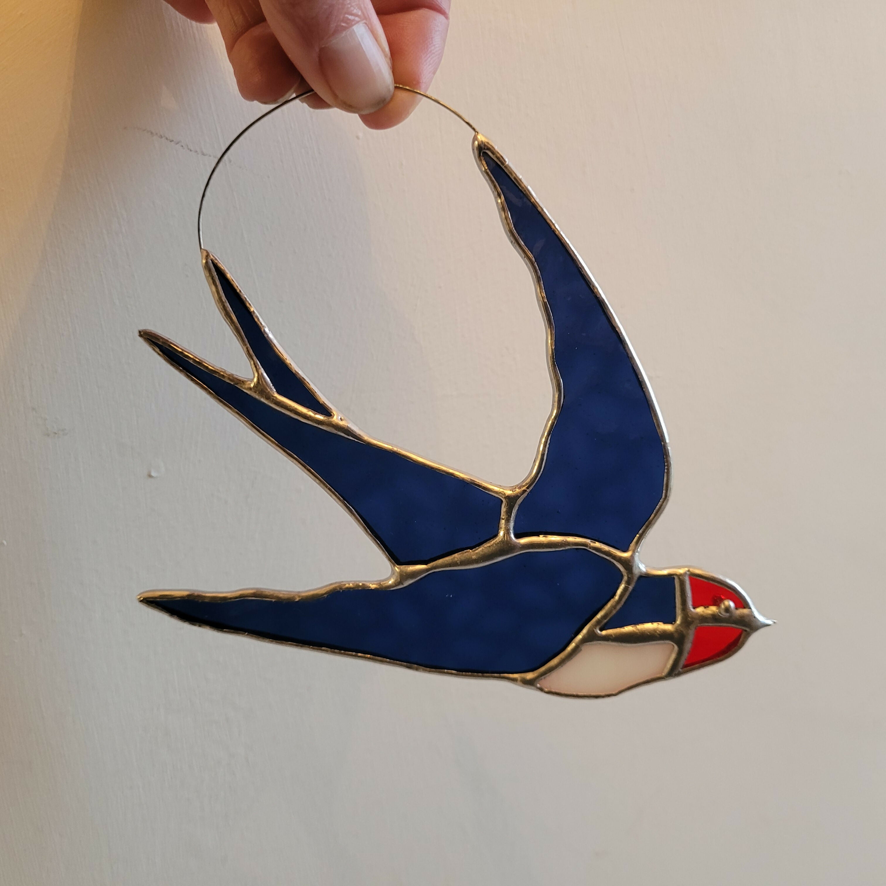Glass Flying Swallow Decoration