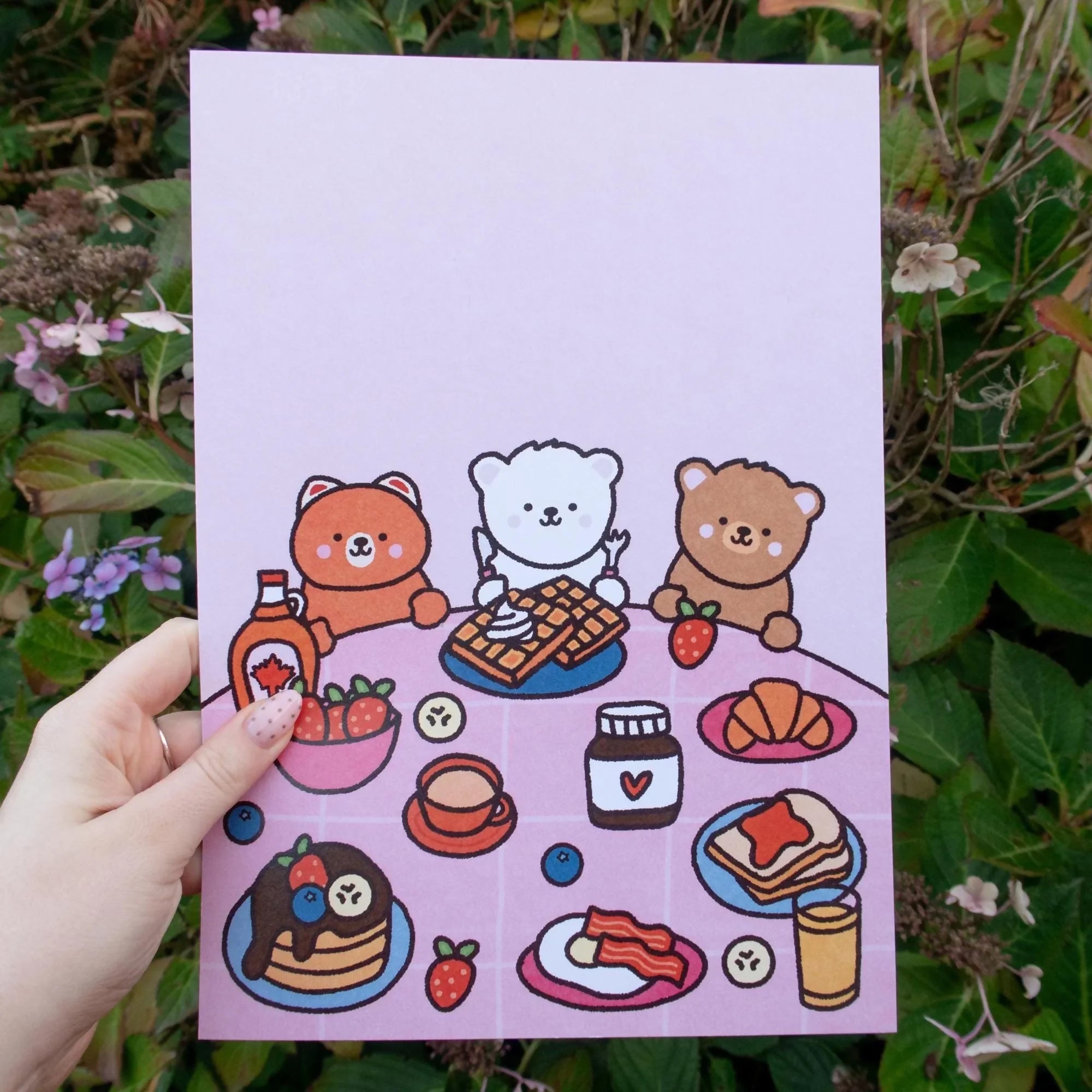 Bears Who Brunch A5 Art Print
