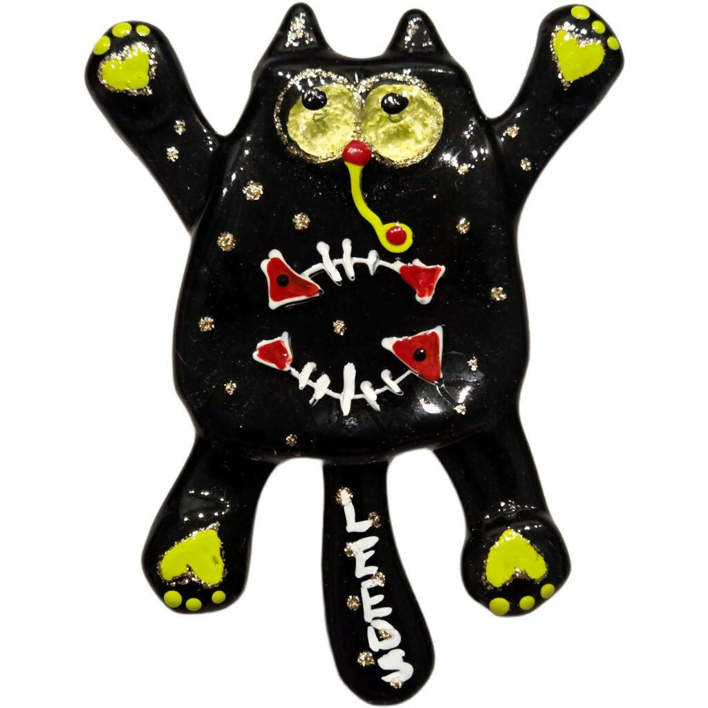 Marshmallow Glass Cat Magnet Assorted | Leeds Souvenir
