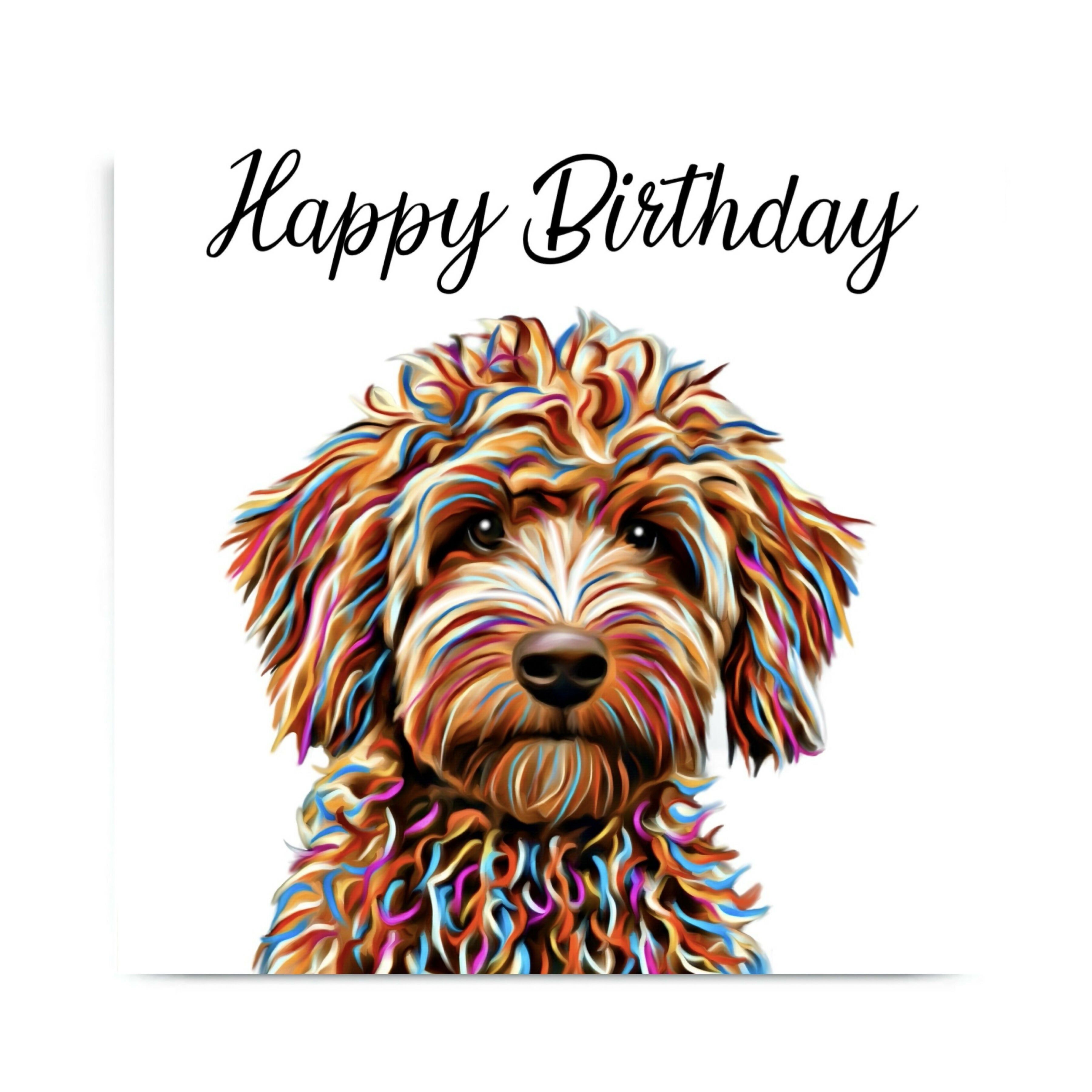 LABRADOODLE DOG GREETINGS CARD