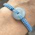 Handmade Adjustable Macrame Bracelet With Aquamarine