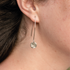 Hypoallergenic Hammered Stainless Steel Drop Earrings