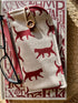 Red Cat Print Glasses Case