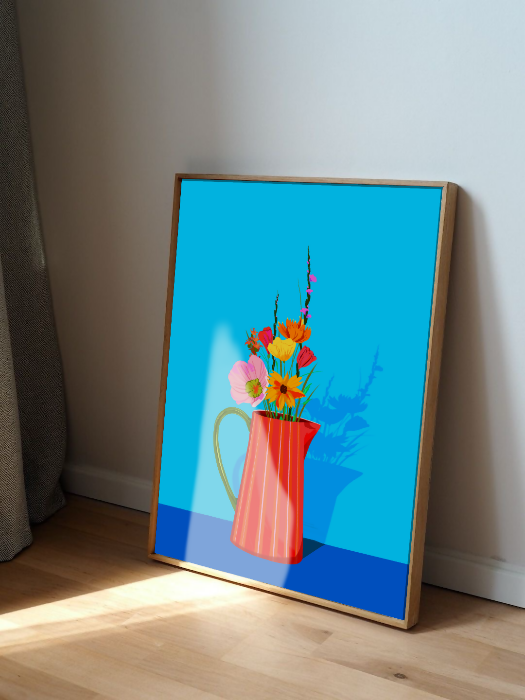 Blue Flower Vase Art Print