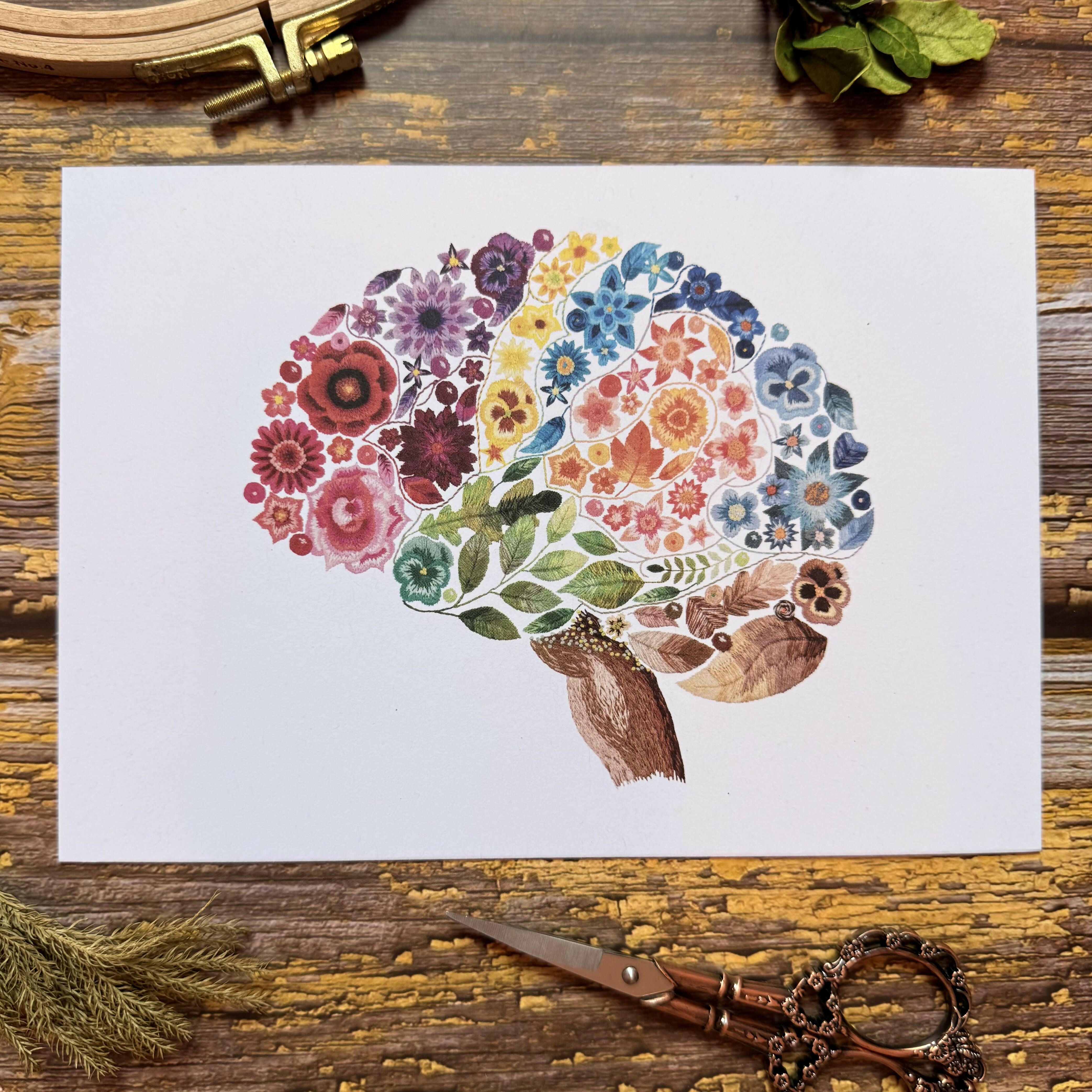 Botanical Brain A5 Art Print