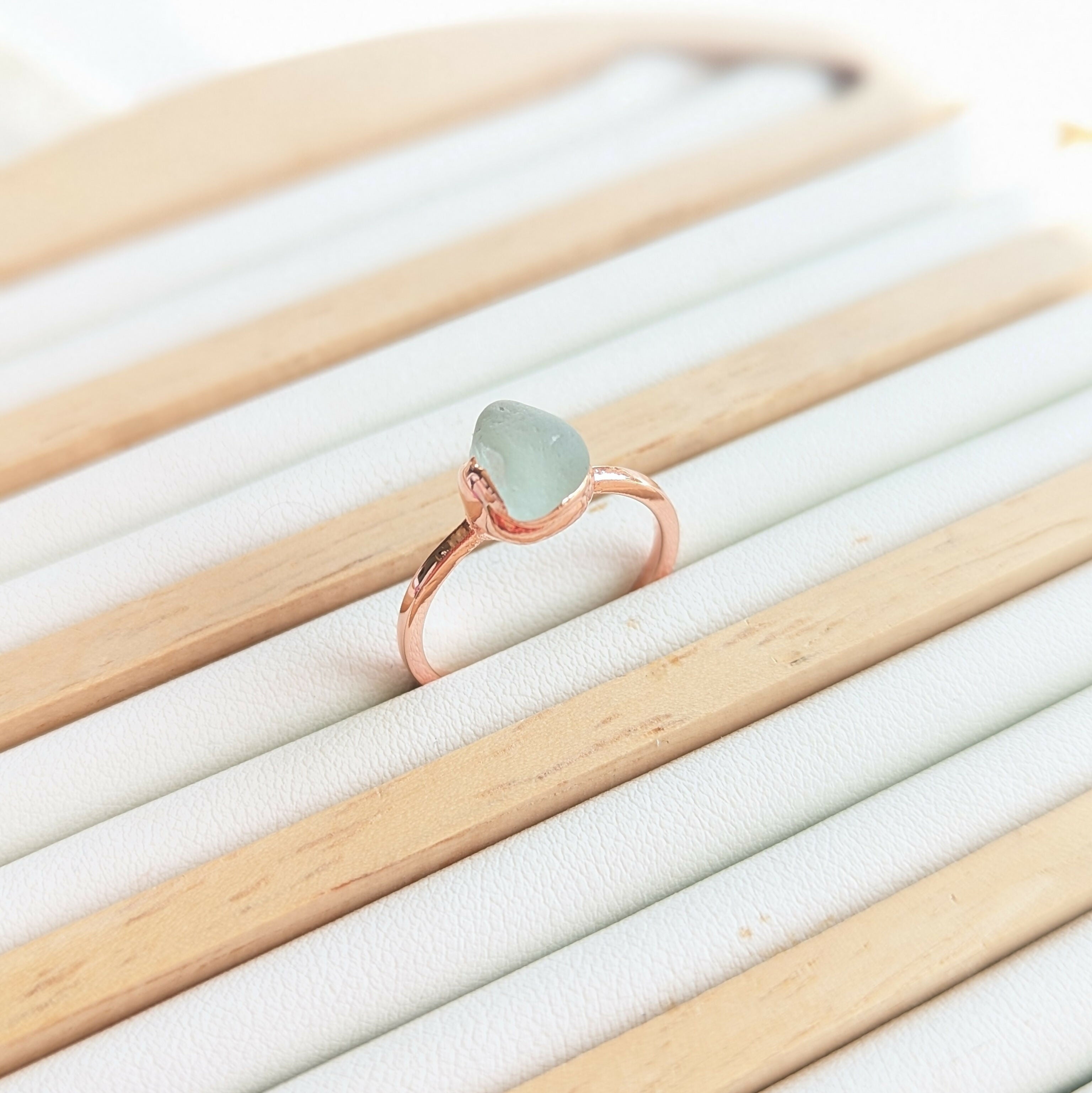 Seaglass Ring - size O