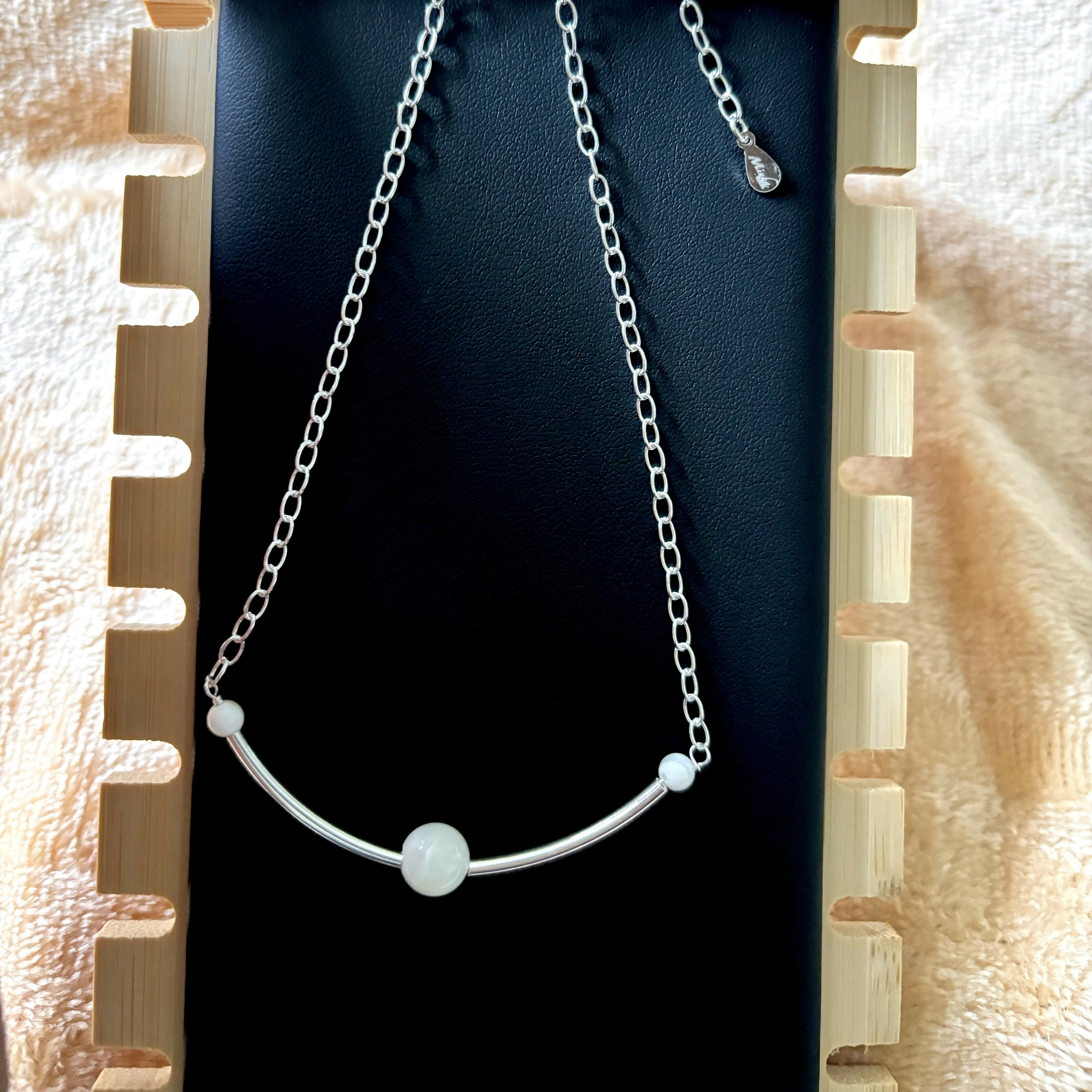 Sterling Silver Mother of Pearl Necklace