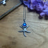 Lovely Silver Plated Starfish & Blue Stone Pendant Necklace