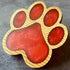 Paw coaster red