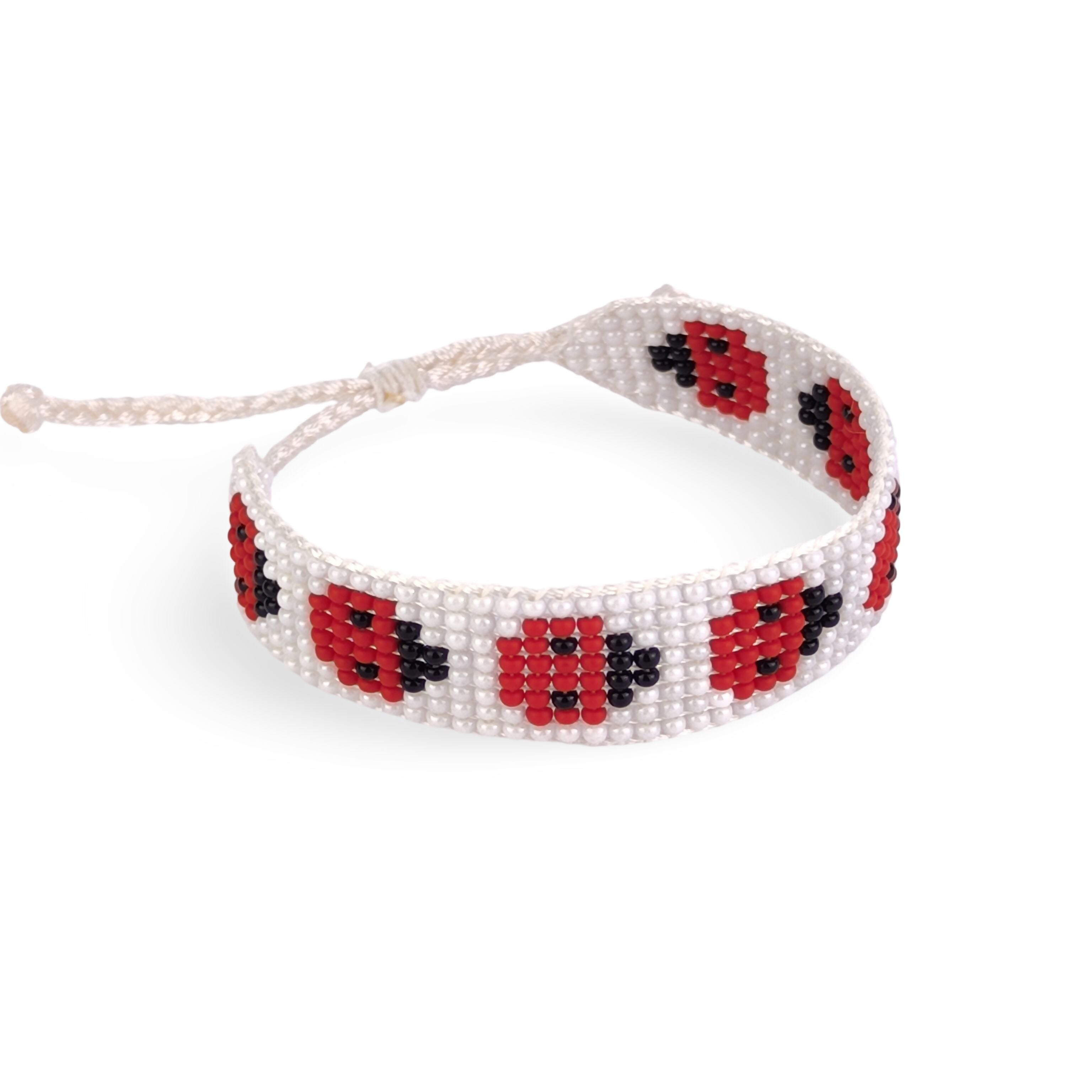 Bead Loom Bracelet - Traditional Evil Eye Motif