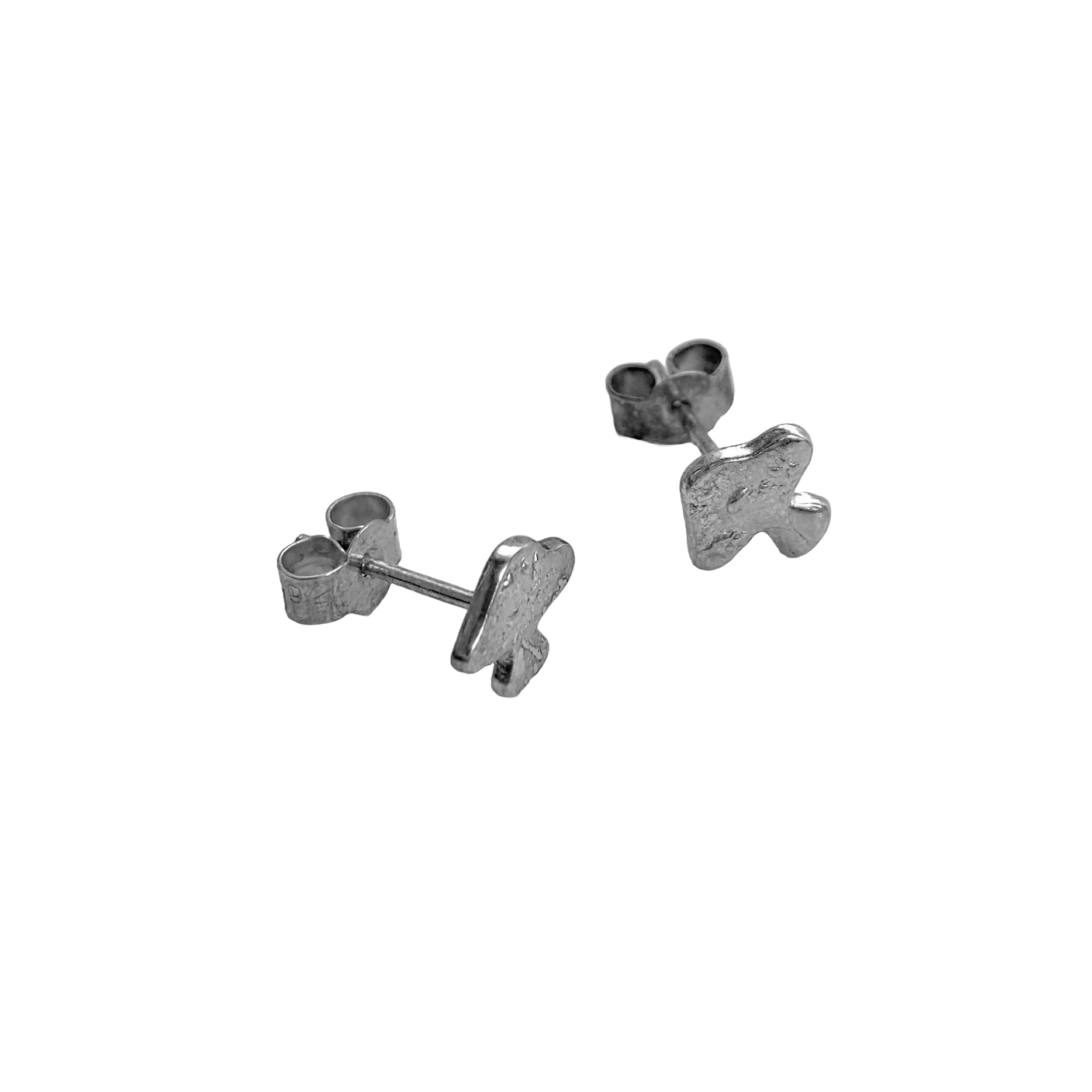 Tiny Silver Toadstool Earrings