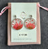 Stainless Steel Real Dried Flowers Dangle Earrings