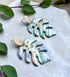 Aqua Collection - Monstera Leaf Polymer Clay Earrings