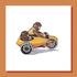 Retro Sidecar Greetings Card
