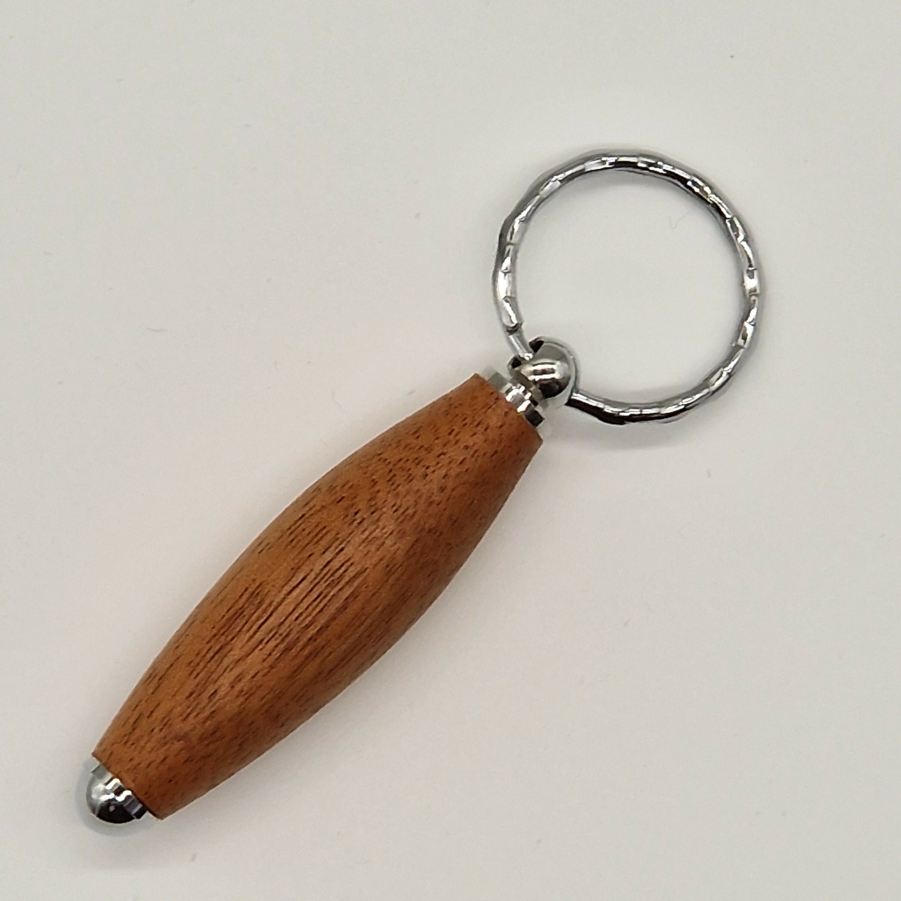 Hand Turned Keyring made from Mahogany Wood