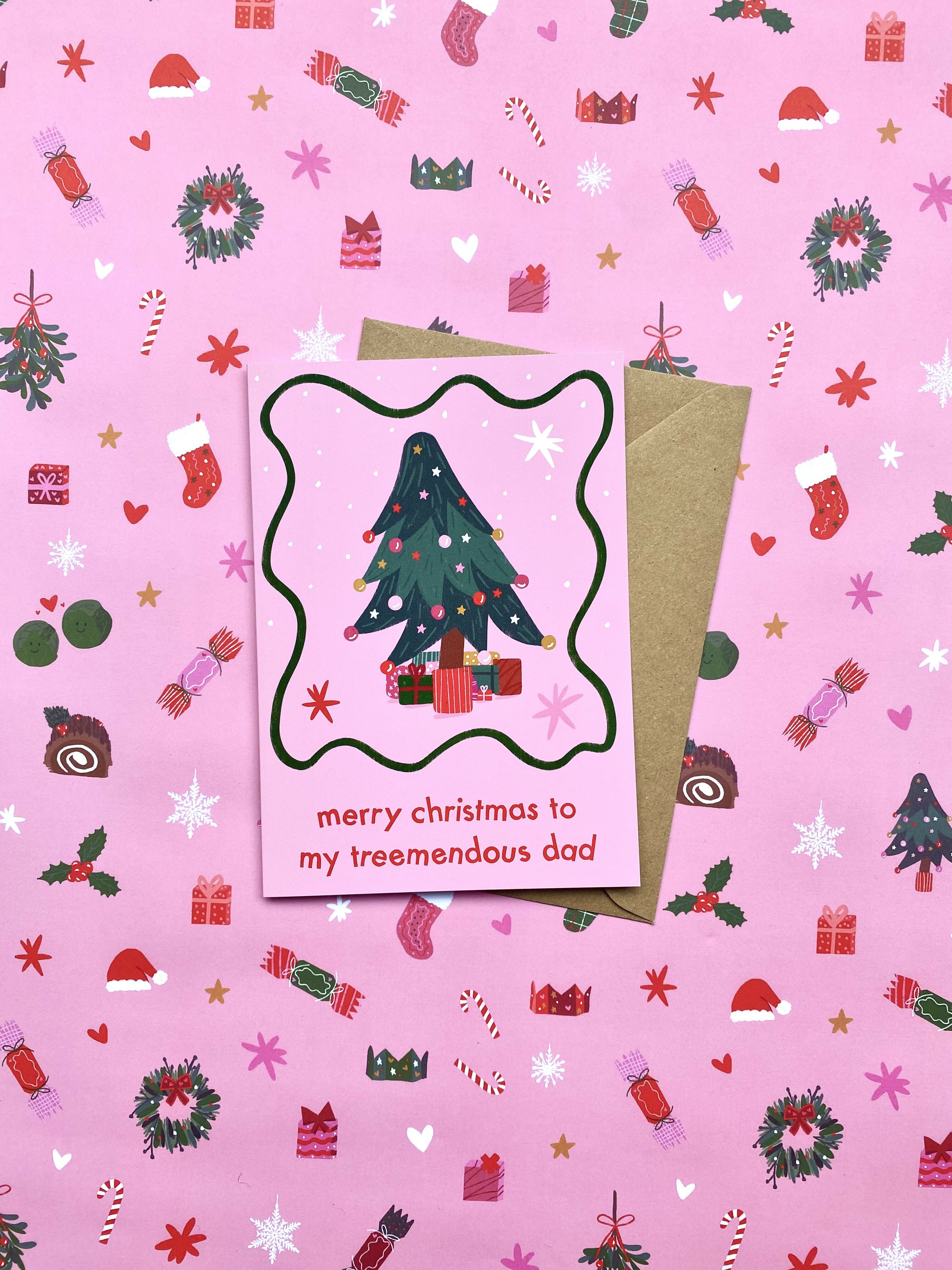 Merry Christmas To My Treemendous Dad card