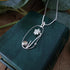 Handmade Oval Daffodil Silver Necklace