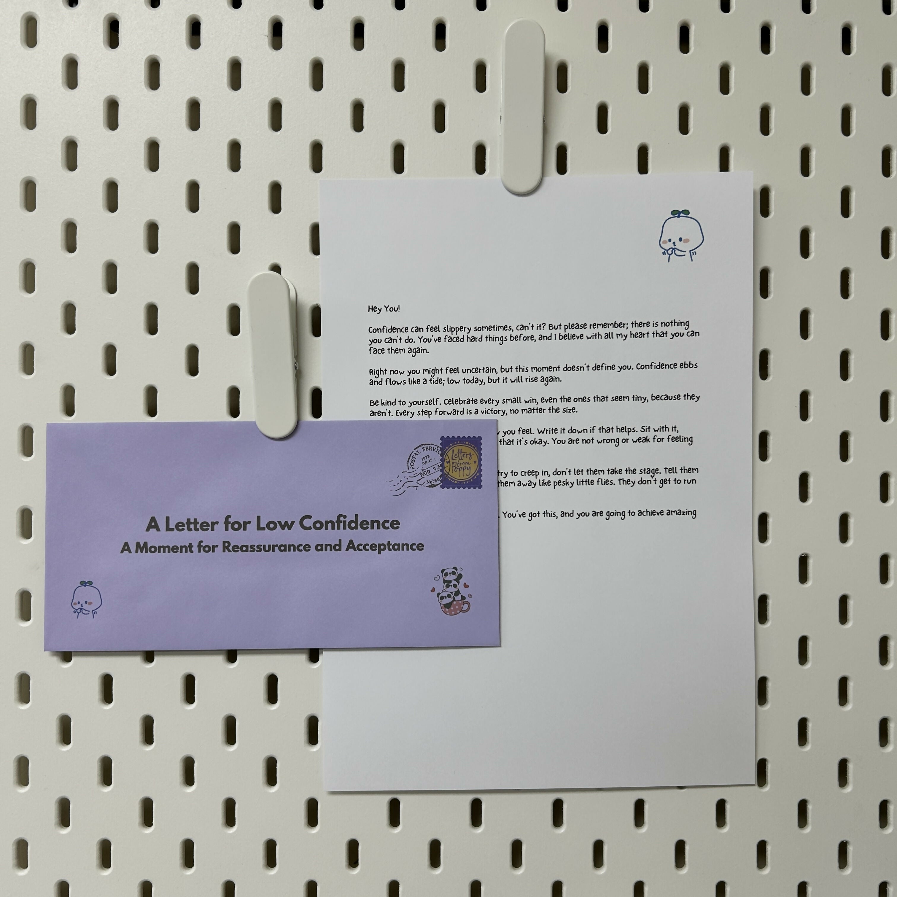 Low Confidence Letter for Reassurance and Acceptance