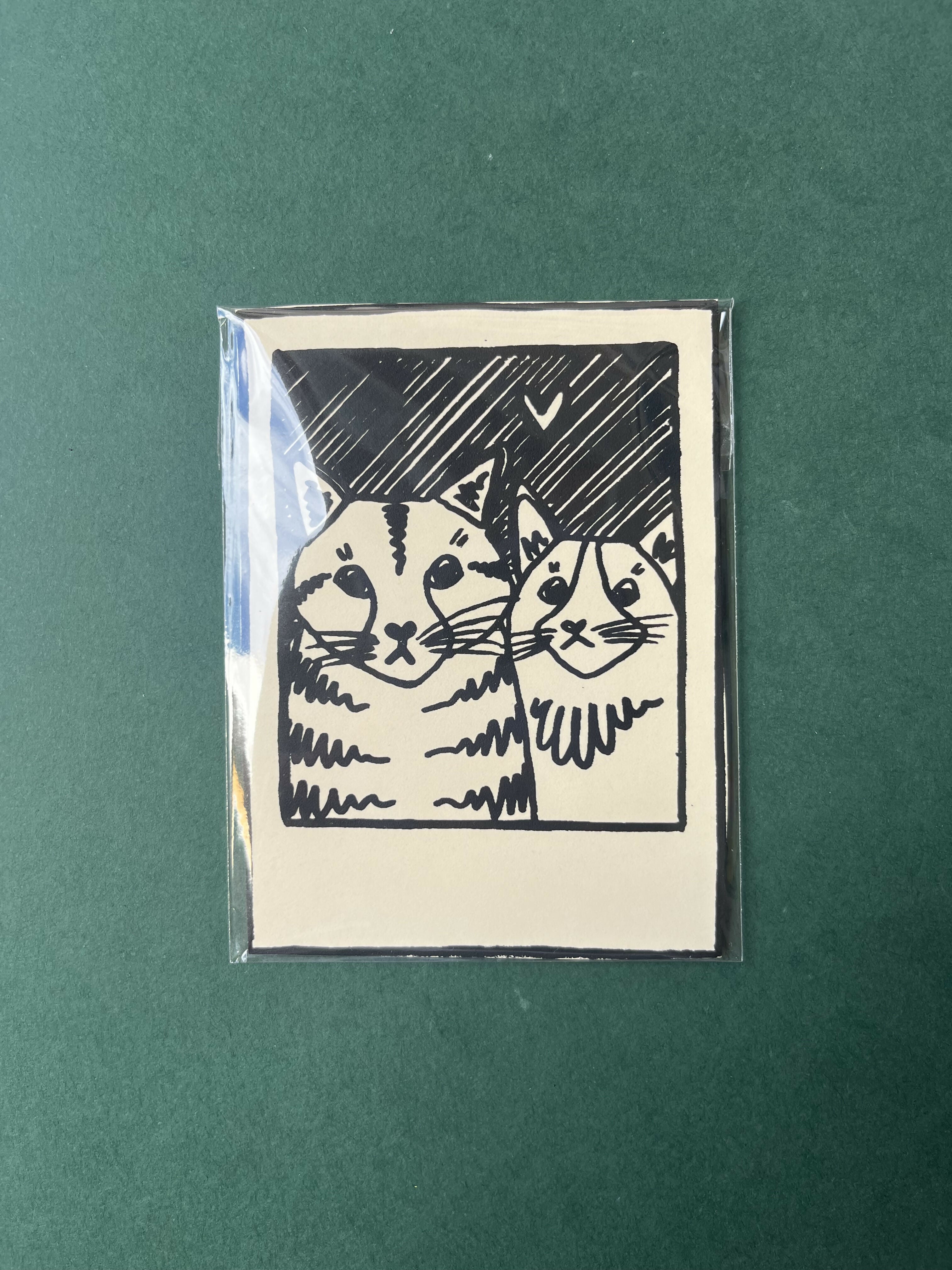 Pet Polaroid Print - Two Cats
