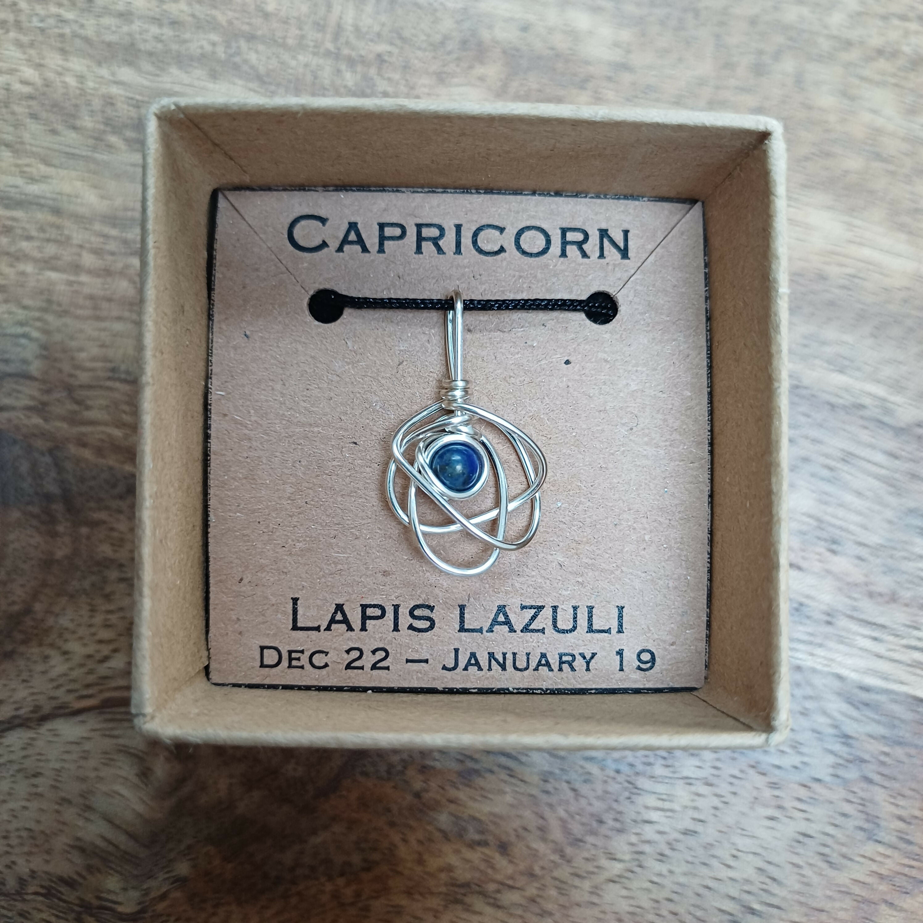 Capricorn Lapis Lazuli Zodiac Necklace