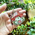 Mushroom House Wooden Keyring