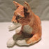 Ceramic Ginger cat sculpture