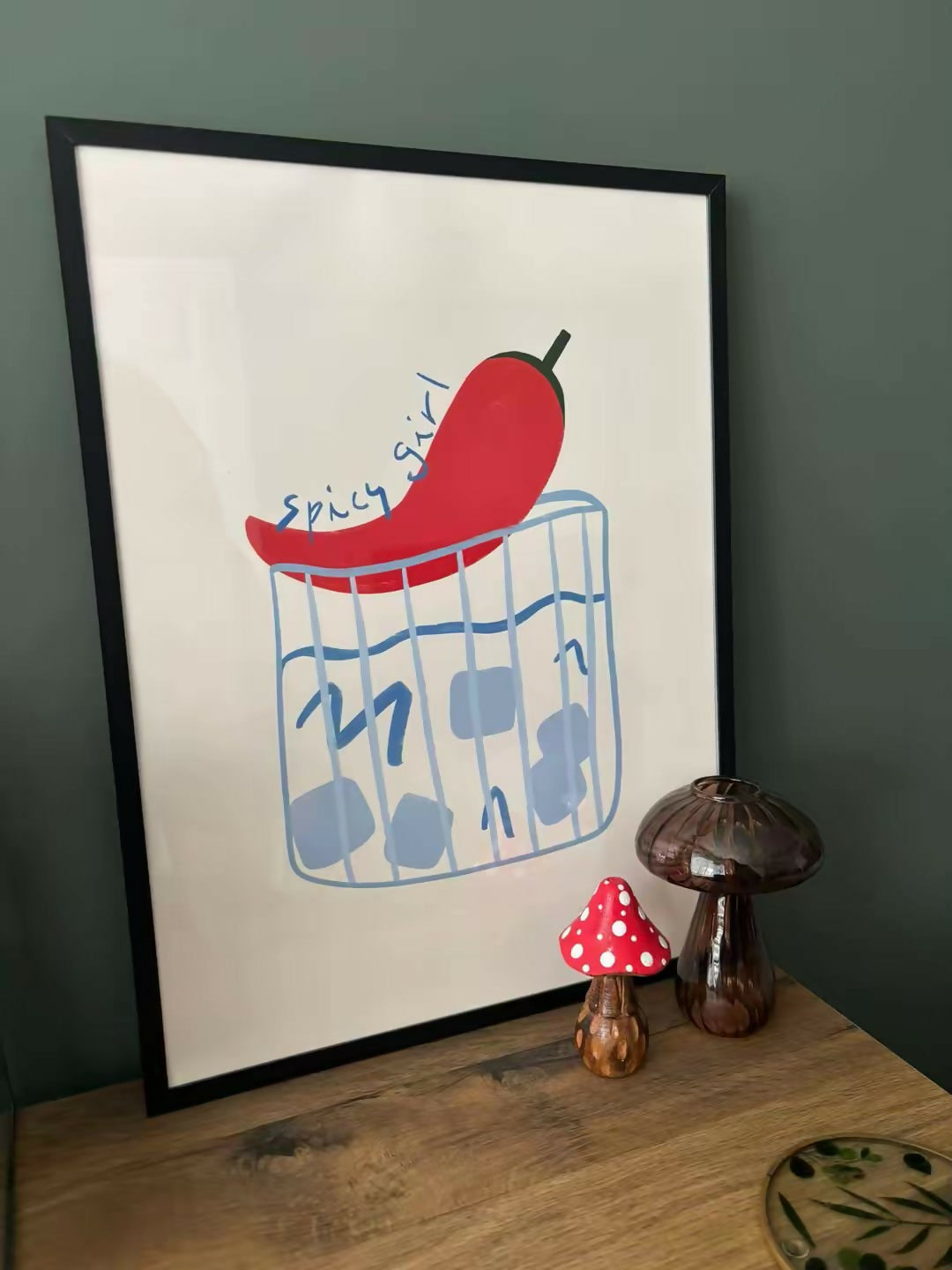 Spicy Girl – Hand Drawn Margarita Cocktail Print