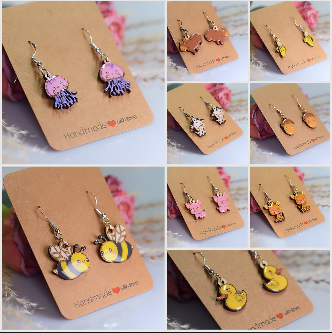 Cute Wooden Earrings