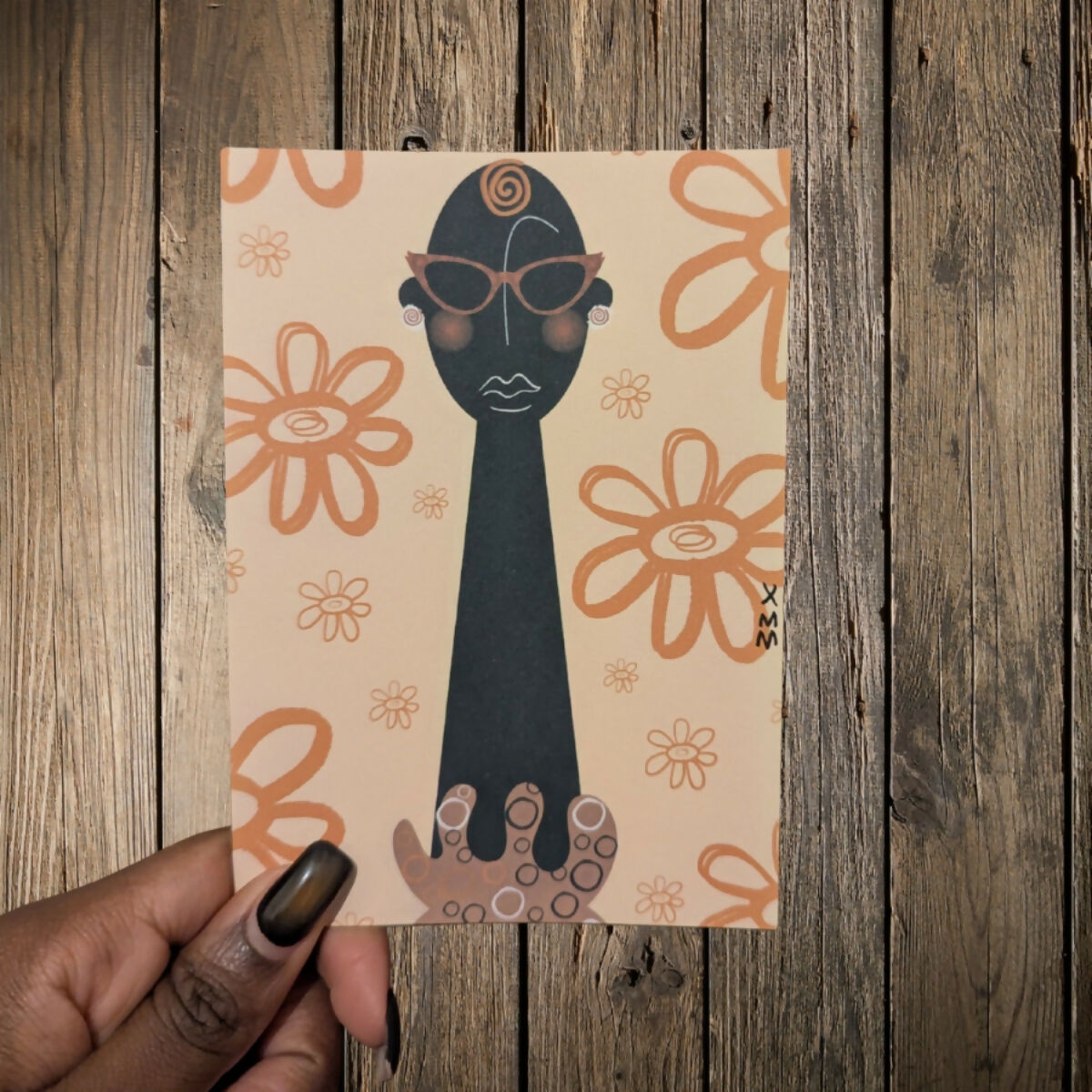 A6 Print- Floral Portrait