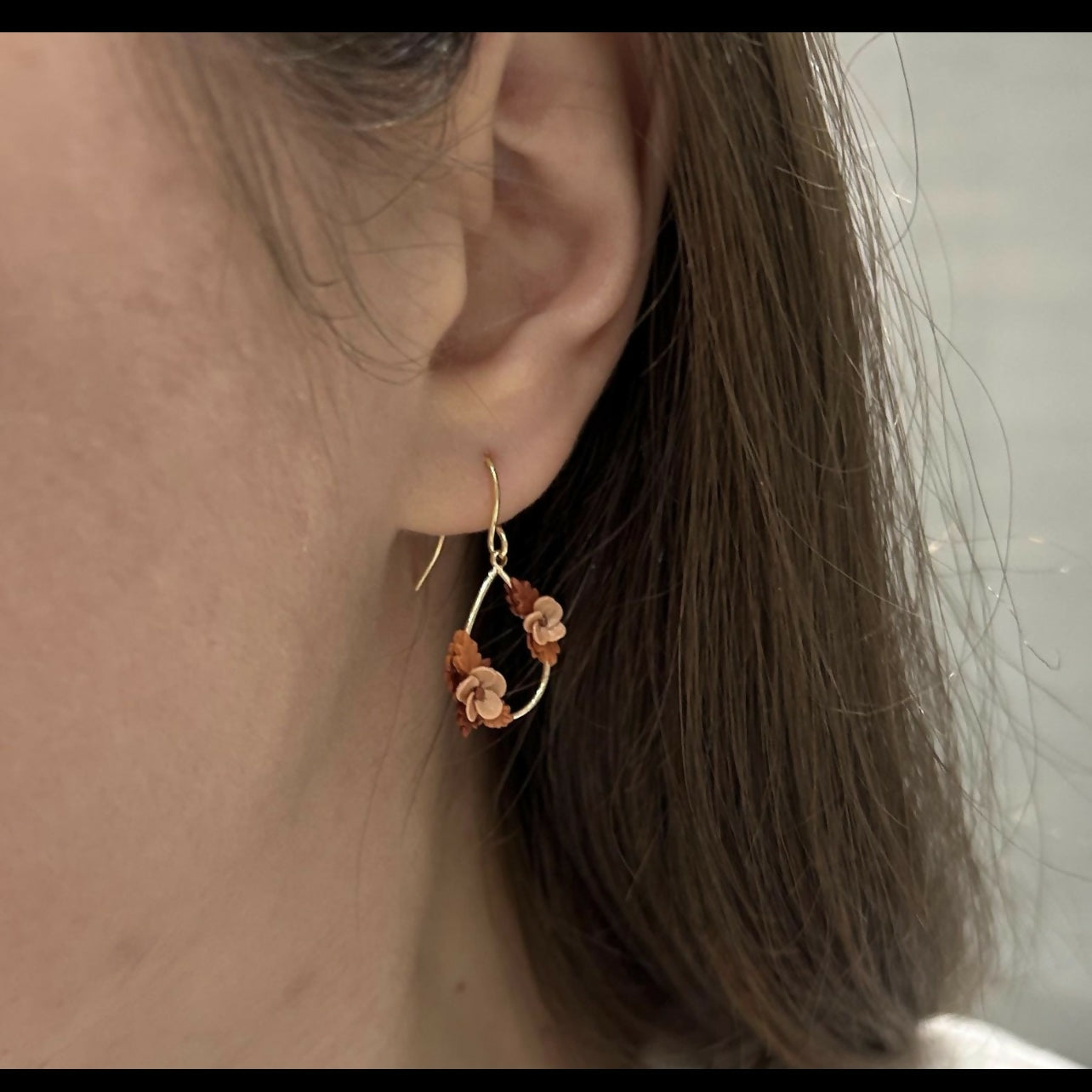 Autumn Flower Drop Earrings