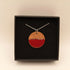 Half Red Half Copper Enamel Pendant