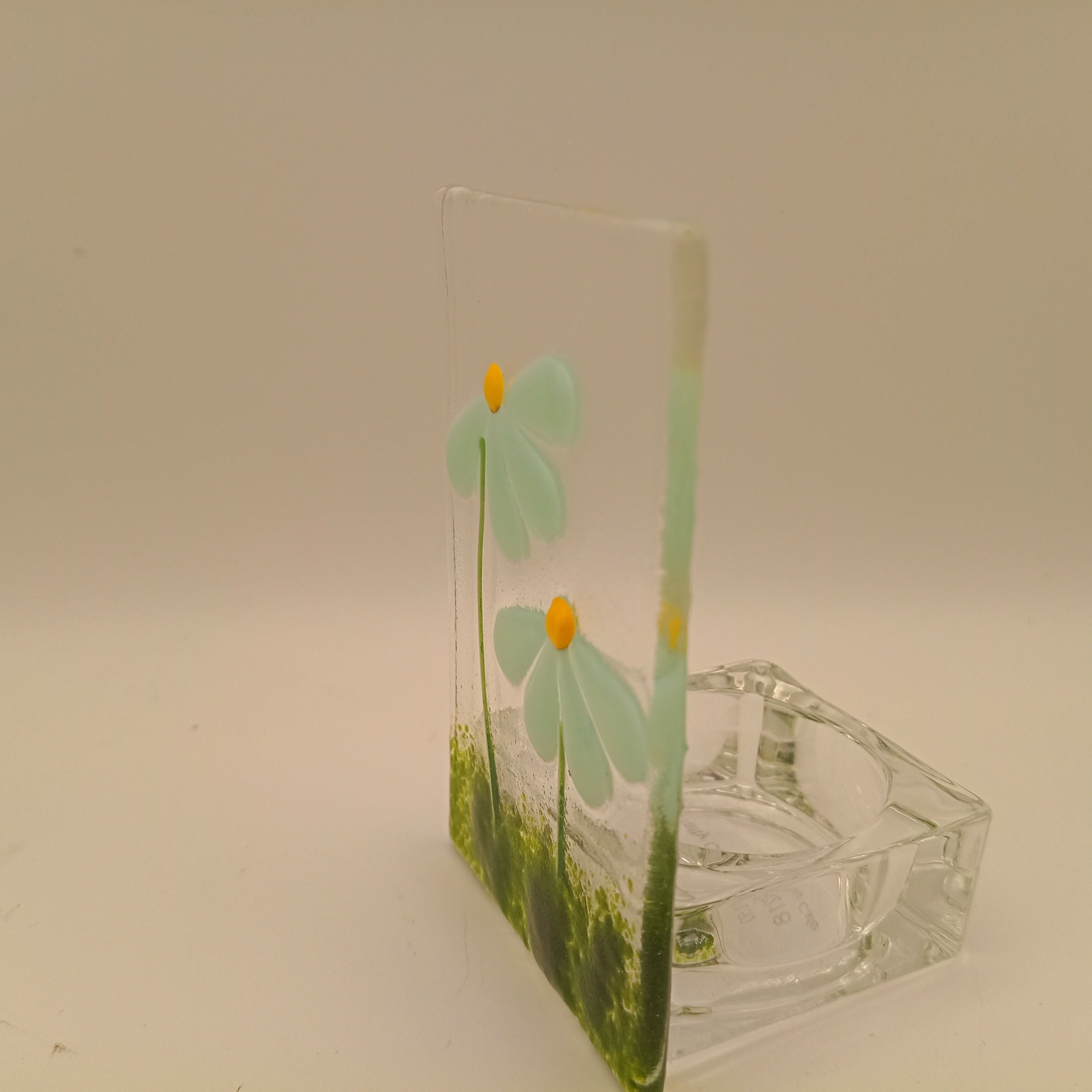 Fused Glass Flower Tealight