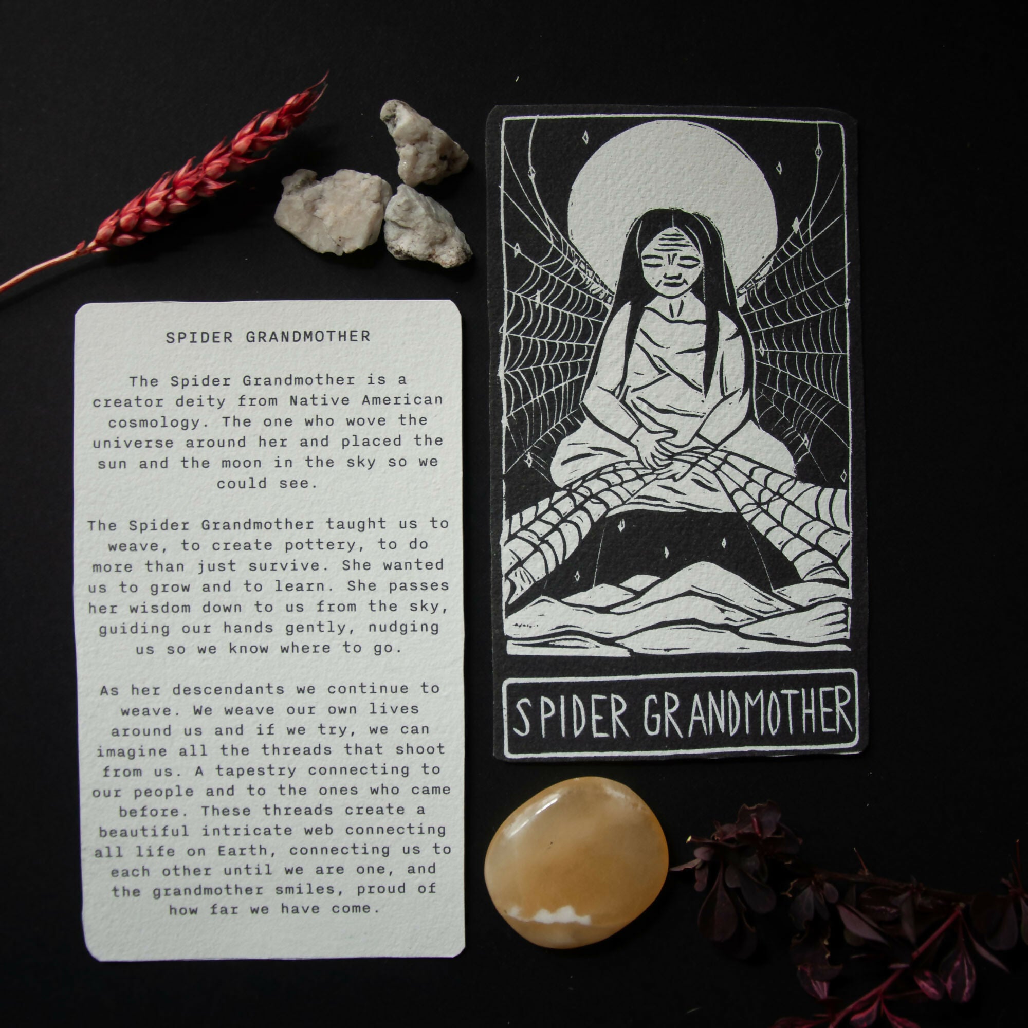SPIDER GRANDMOTHER GODDESS ALTAR CARD
