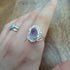 Amethyst Wire Wrapped Adjustable Ring