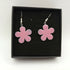 Pink Enamel Flower Earrings