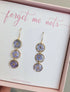 Forget Me Not Dangle Earrings Gold Plated