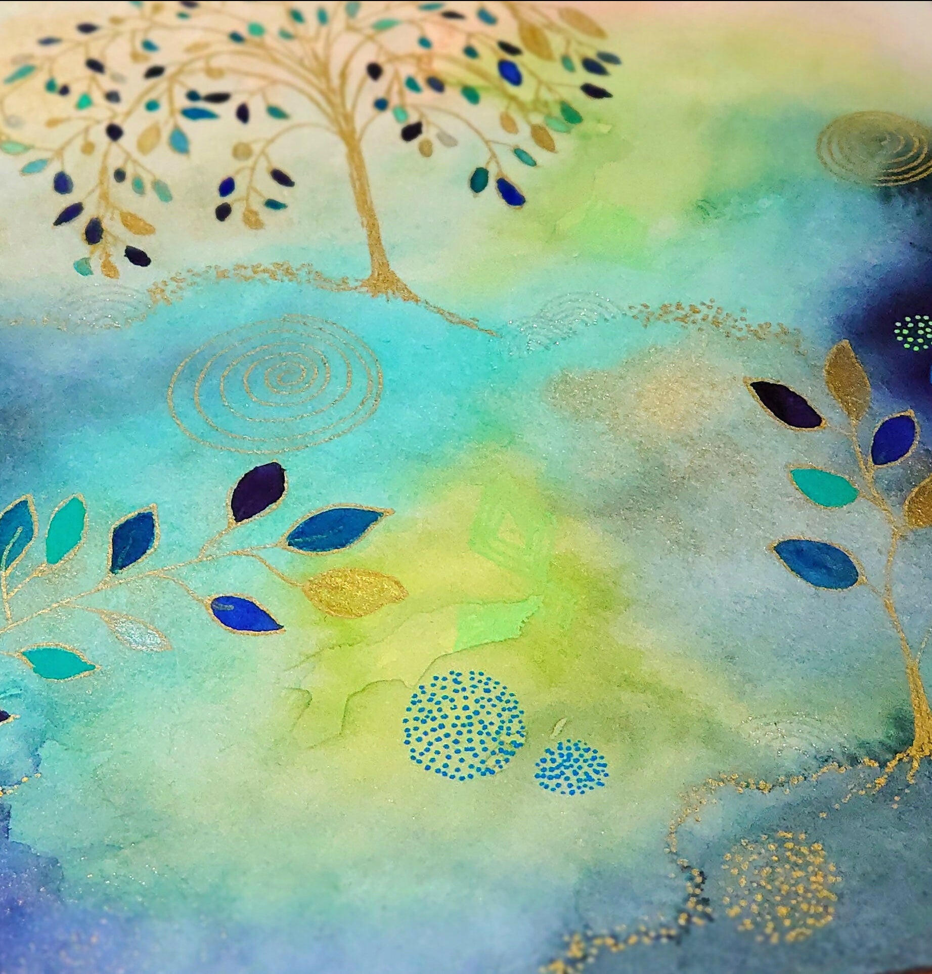 'Ethereal Woodland Glade' Original Mixed Media Painting