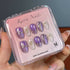 Purple Silk - Handmade press-on nails