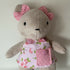 Teddy in pale pink dress