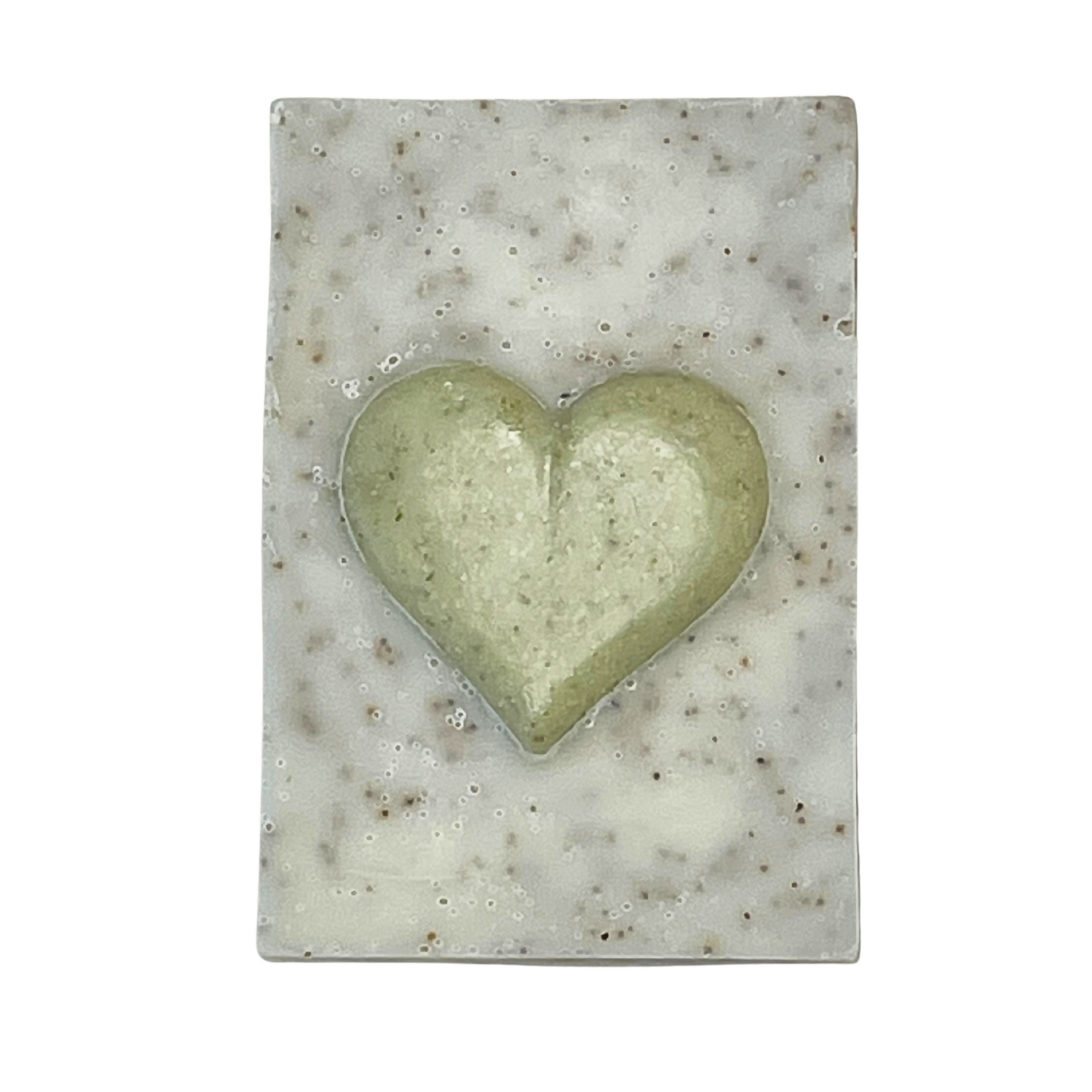 Handmade Vegan Salt Soap Bar Eucalyptus & Peppermint Heart-Shaped 100g