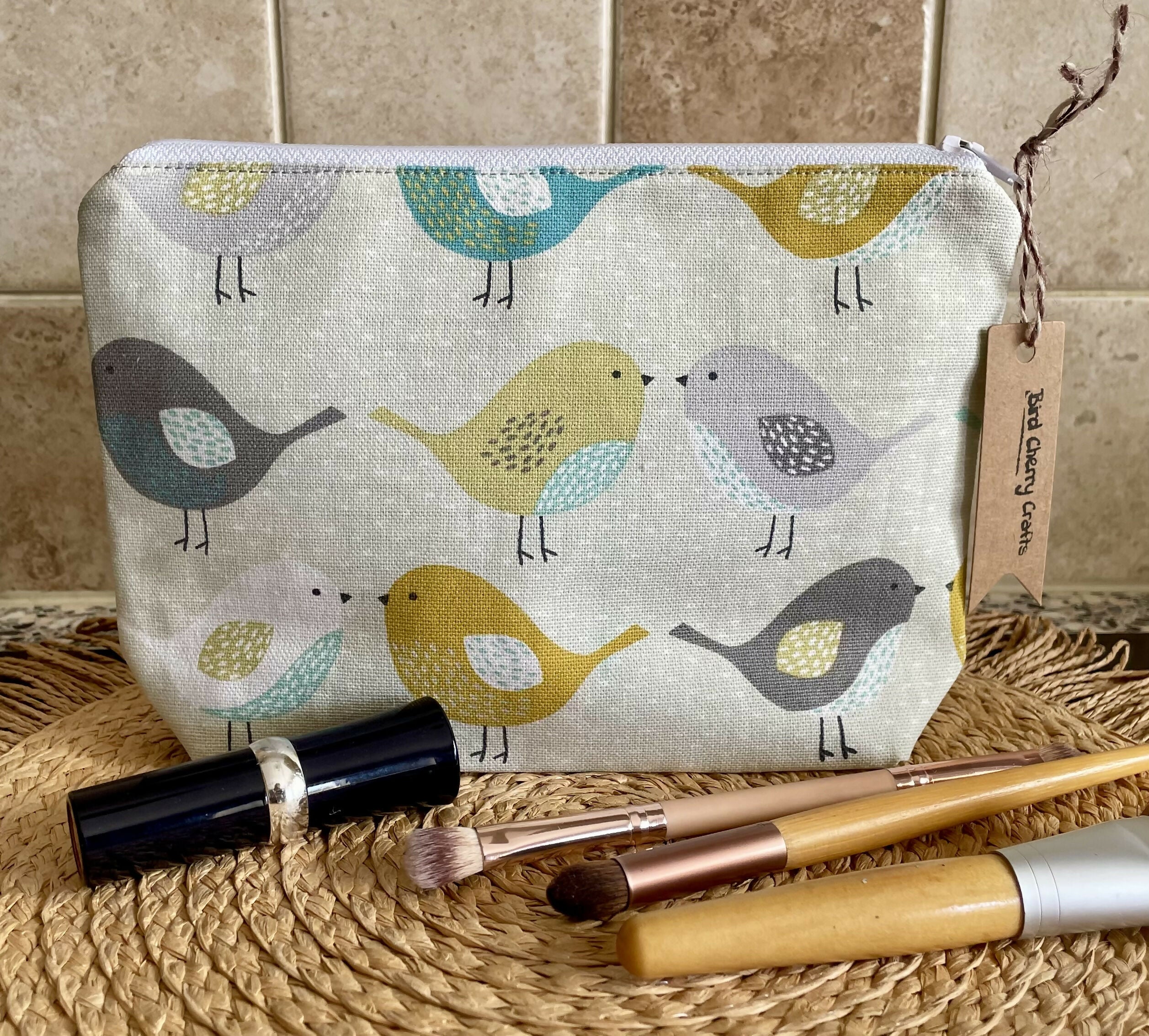 Scandi Bird Cosmetics Bag/ Pencil Case